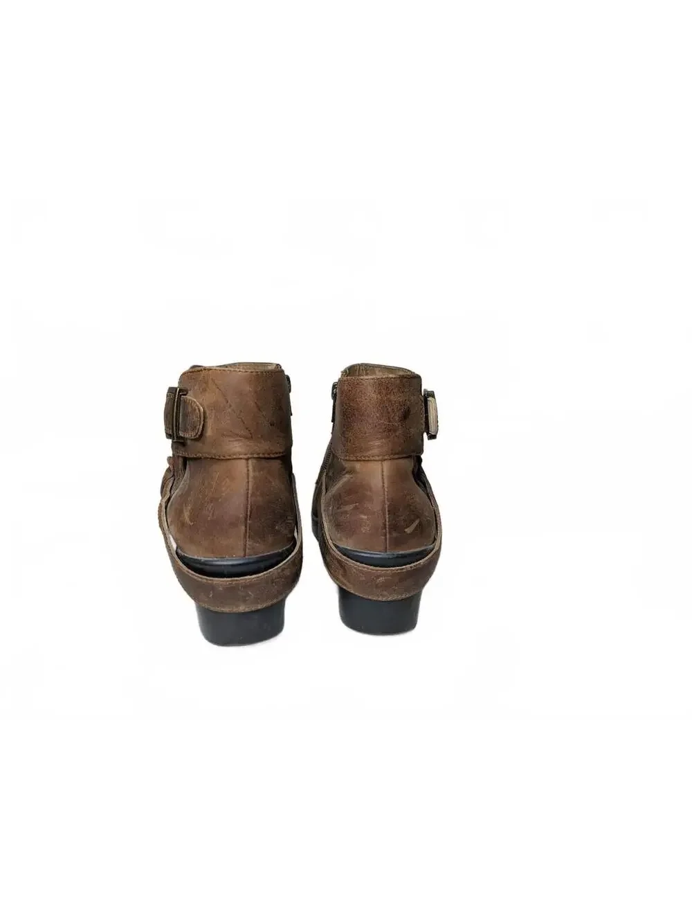 Alegria Eva Drifted Brown Leather Ankle Boots Size 41